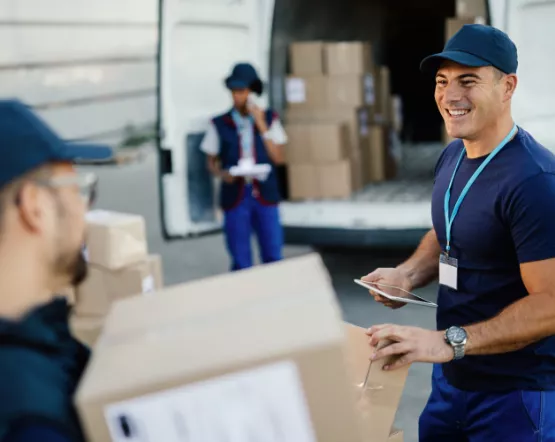 movers unload van