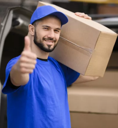 movers with thumb up